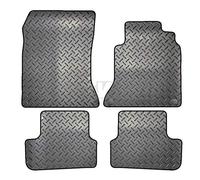 Carsio Rubber 4 Piece Car Mat Set For Mercedes A-Class 2012 to 2017 with [2 Clips] Tailored Fit Floor Mat Complete Accessory Black Custom Fitted - All Weather & Heavy Duty, Anti-Slip Backing