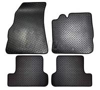 Carsio Rubber 4 Piece Car Mat Set For Renault Megane MK3 2008 to 2016 with [2 Clips] Tailored Fit Floor Mat Complete Accessory Black Custom Fitted - All Weather & Heavy Duty, Anti-Slip Backing