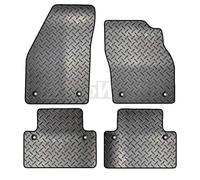 Carsio Rubber 4 Piece Car Mat Set For Volvo S40 V40 2004-2012 with [8 Clips] Tailored Fit Floor Mat Complete Accessory Black Custom Fitted - All Weather & Heavy Duty, Anti-Slip Backing