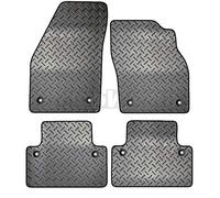Carsio Rubber 4 Piece Car Mat Set For Volvo V50 2003 to 2012 with [8 Clips] Tailored Fit Floor Mat Complete Accessory Black Custom Fitted - All Weather & Heavy Duty, Anti-Slip Backing