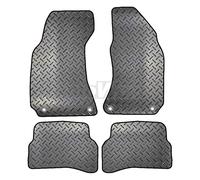 Carsio Rubber 4 Piece Car Mat Set For VW Passat 2000 to 2005 with [4 Clips] Tailored Fit Floor Mat Complete Accessory Black Custom Fitted - All Weather & Heavy Duty, Anti-Slip Backing