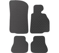 Carsio Rubber Car Mats For BMW 3 Series E46 Cabriolet 2002-2007 Tailored Fit Floor Mat Set Complete Accessory Black Custom Fitted - All Weather & Heavy Duty, Anti-Slip Backing with Clips