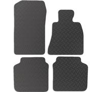 Carsio Rubber Car Mats For BMW 7 Series 2015+ Onwards G12 LWB Tailored Fit Floor Mat Set Complete Accessory Black Custom Fitted - All Weather & Heavy Duty, Anti-Slip Backing with Clips