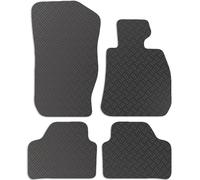 Carsio Rubber Car Mats For BMW X1 2010 To 2015 (E84) Tailored Fit Floor Mat Set Complete Accessory Black Custom Fitted - All Weather & Heavy Duty, Anti-Slip Backing with Clips