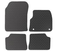 Carsio Rubber Car Mats For DS DS3 Crossback E-Tense 2018+ Onwards Tailored Fit Floor Mat Set Complete Accessory Black Custom Fitted - All Weather & Heavy Duty, Anti-Slip Backing with Clips