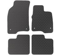Carsio Rubber Car Mats For Fiat Panda 2015+ Tailored Fit Floor Mat Set Complete Accessory Black Custom Fitted - All Weather & Heavy Duty, Anti-Slip Backing with Clips