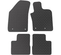 Carsio Rubber Car Mats For Fiat Tipo 2016+ Onwards Tailored Fit Floor Mat Set Complete Accessory Black Custom Fitted - All Weather & Heavy Duty, Anti-Slip Backing with Clips