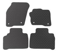 Carsio Rubber Car Mats For Ford Galaxy 2015-2022 Tailored Fit Floor Mat Set Complete Accessory Black Custom Fitted - All Weather & Heavy Duty, Anti-Slip Backing with Clips