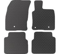 Carsio Rubber Car Mats For Ford Kuga 2020+ Onwards Tailored Fit Floor Mat Set Complete Accessory Black Custom Fitted - All Weather & Heavy Duty, Anti-Slip Backing with Clips