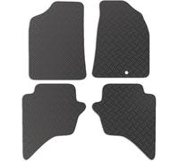 Carsio Rubber Car Mats For Ford Ranger 2006-2012 + Mazda BT-50 Tailored Fit Floor Mat Set Complete Accessory Black Custom Fitted - All Weather & Heavy Duty, Anti-Slip Backing with Clips