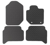 Carsio Rubber Car Mats For Ford Ranger 2011 to 2022 Tailored Fit Floor Mat Set Complete Accessory Black Custom Fitted - All Weather & Heavy Duty, Anti-Slip Backing with Clips