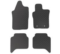 Carsio Rubber Car Mats For Ford Ranger Double Cab 2022+ Onwards Tailored Fit Floor Mat Set Complete Accessory Black Custom Fitted - All Weather & Heavy Duty, Anti-Slip Backing with Clips