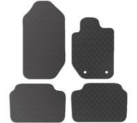Carsio Rubber Car Mats For Ford Ranger Super Cab 2012-2022 Tailored Fit Floor Mat Set Complete Accessory Black Custom Fitted - All Weather & Heavy Duty, Anti-Slip Backing with Clips