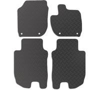 Carsio Rubber Car Mats For Honda HR-V 2015 to 2020 Tailored Fit Floor Mat Set Complete Accessory Black Custom Fitted - All Weather & Heavy Duty, Anti-Slip Backing with Clips