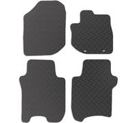 Carsio Rubber Car Mats For Honda Jazz 2008-2011 Tailored Fit Floor Mat Set Complete Accessory Black Custom Fitted - All Weather & Heavy Duty, Anti-Slip Backing with Clips