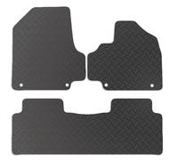 Carsio Rubber Car Mats For Hyundai Ioniq 5 Fixed Centre Console Tailored Fit Floor Mat Set Complete Accessory Black Custom Fitted - All Weather & Heavy Duty, Anti-Slip Backing with Clips