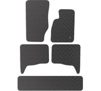 Carsio Rubber Car Mats For Jeep Commander XK 2006 to 2010 Tailored Fit Floor Mat Set Complete Accessory Black Custom Fitted - All Weather & Heavy Duty, Anti-Slip Backing with Clips