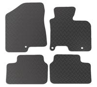 Carsio Rubber Car Mats For Kia Cee'd 2012 to 2018 4pcs Set Tailored Fit Floor Mat Set Complete Accessory Black Custom Fitted - All Weather & Heavy Duty, Anti-Slip Backing with Clips