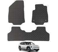 Carsio Rubber Car Mats For Kia EV3 2024+ Onwards Tailored Fit Rubber Floor Mat Set Complete Accessory Black Custom Fitted - Anti-Slip Backing, Heavy Duty & Waterproof
