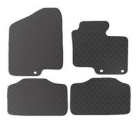 Carsio Rubber Car Mats For Kia Optima 2012-2016 Tailored Fit Floor Mat Set Complete Accessory Black Custom Fitted - All Weather & Heavy Duty, Anti-Slip Backing with Clips