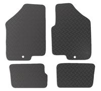 Carsio Rubber Car Mats For Kia Soul 2008 to 2011 2 fixings Tailored Fit Floor Mat Set Complete Accessory Black Custom Fitted - All Weather & Heavy Duty, Anti-Slip Backing with Clips