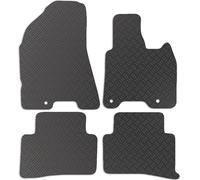 Carsio Rubber Car Mats For Kia Sportage Facelift 2019 to 2021 Tailored Fit Floor Mat Set Complete Accessory Black Custom Fitted - All Weather & Heavy Duty, Anti-Slip Backing with Clips