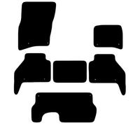 Carsio Rubber Car Mats For Land Rover Defender 130 (8 seat) 2023+ Onwards Tailored Fit Floor Mat Set Complete Accessory Black Custom Fitted - All Weather & Heavy Duty, Anti-Slip Backing with Clips