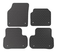 Carsio Rubber Car Mats For Land Rover Discovery Sport 2014 to 2019 Tailored Fit Floor Mat Set Complete Accessory Black Custom Fitted - All Weather & Heavy Duty, Anti-Slip Backing with Clips