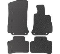 Carsio Rubber Car Mats For Mercedes Benz GLC 2015+ Onwards Tailored Fit Floor Mat Set Complete Accessory Black Custom Fitted - All Weather & Heavy Duty, Anti-Slip Backing with Clips