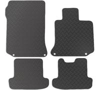 Carsio Rubber Car Mats For Mercedes E-Class Coupe & Cabriolet (Manual) 2009-2017 Tailored Fit Floor Mat Set Complete Accessory Black Custom Fitted - All Weather & Heavy Duty, Anti-Slip with Clips