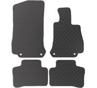 Carsio Rubber Car Mats For Mercedes EQC 2019+ Onwards Tailored Fit Floor Mat Set Complete Accessory Black Custom Fitted - All Weather & Heavy Duty, Anti-Slip Backing with Clips