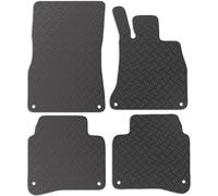 Carsio Rubber Car Mats For Mercedes S-Class (LWB) 2013+ Onwards Tailored Fit Floor Mat Set Complete Accessory Black Custom Fitted - All Weather & Heavy Duty, Anti-Slip Backing with Clips