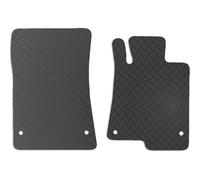 Carsio Rubber Car Mats For Mercedes SLK 2011-2020 Tailored Fit Floor Mat Set Complete Accessory Black Custom Fitted - All Weather & Heavy Duty, Anti-Slip Backing with Clips