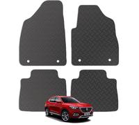 Carsio Rubber Car Mats For MG HS Automatic 2019 to 2023 Tailored Fit Floor Mat Set Complete Accessory Black Custom Fitted - All Weather & Heavy Duty, Anti-Slip Backing with Clips