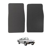 Carsio Rubber Car Mats For MG Midget (1500) 1974-1980 Tailored Fit Floor Mat Set Complete Accessory Black Custom Fitted - All Weather & Heavy Duty, Anti-Slip Backing with Clips