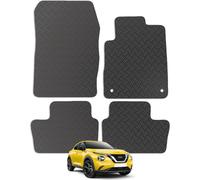 Carsio Rubber Car Mats For Nissan JUKE 2020+ Onwards Tailored Fit Floor Mat Set Complete Accessory Black Custom Fitted - All Weather & Heavy Duty, Anti-Slip Backing with Clips