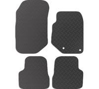 Carsio Rubber Car Mats For Peugeot 208 2020+ Onwards Tailored Fit Floor Mat Set Complete Accessory Black Custom Fitted - All Weather & Heavy Duty, Anti-Slip Backing with Clips