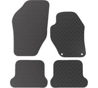 Carsio Rubber Car Mats For Peugeot 308CC 2009-2015 Tailored Fit Floor Mat Set Complete Accessory Black Custom Fitted - All Weather & Heavy Duty, Anti-Slip Backing with Clips