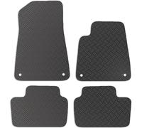 Carsio Rubber Car Mats For Polestar 2 2020+ Onwards Tailored Fit Floor Mat Set Complete Accessory Black Custom Fitted - All Weather & Heavy Duty, Anti-Slip Backing with Clips