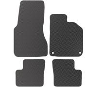Carsio Rubber Car Mats For Smart Forfour 2015+ Onwards Tailored Fit Floor Mat Set Complete Accessory Black Custom Fitted - All Weather & Heavy Duty, Anti-Slip Backing with Clips