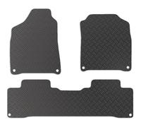 Carsio Rubber Car Mats For Ssangyong Korando 2011 To 2019 Tailored Fit Floor Mat Set Complete Accessory Black Custom Fitted - All Weather & Heavy Duty, Anti-Slip Backing with Clips