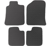 Carsio Rubber Car Mats For Toyota Corolla 2002-2006 Tailored Fit Floor Mat Set Complete Accessory Black Custom Fitted - All Weather & Heavy Duty, Anti-Slip Backing with Clips