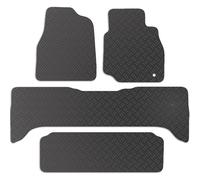 Carsio Rubber Car Mats For Toyota Land Cruiser Amazon 2002-2007 Tailored Fit Floor Mat Set Complete Accessory Black Custom Fitted - All Weather & Heavy Duty, Anti-Slip Backing with Clips