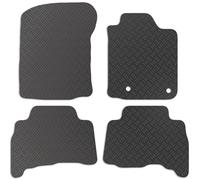 Carsio Rubber Car Mats For Toyota Land Cruiser Icon 2013+ Onwards Tailored Fit Floor Mat Set Complete Accessory Black Custom Fitted - All Weather & Heavy Duty, Anti-Slip Backing with Clips