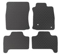 Carsio Rubber Car Mats For Toyota Landcruiser 2003 to 2009 Tailored Fit Floor Mat Set Complete Accessory Black Custom Fitted - All Weather & Heavy Duty, Anti-Slip Backing with Clips