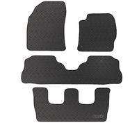 Carsio Rubber Car Mats For Toyota Prius Plus 2012+ Onwards Tailored Fit Floor Mat Set Complete Accessory Black Custom Fitted - All Weather & Heavy Duty, Anti-Slip Backing with Clips