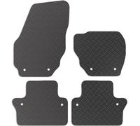 Carsio Rubber Car Mats For Volvo V70 2008 to 2016 (Automatic) Tailored Fit Floor Mat Set Complete Accessory Black Custom Fitted - All Weather & Heavy Duty, Anti-Slip Backing with Clips