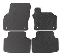 Carsio Rubber Car Mats For VW Arteon 2017+ Onwards Tailored Fit Floor Mat Set Complete Accessory Black Custom Fitted - All Weather & Heavy Duty, Anti-Slip Backing with Clips