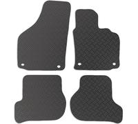 Carsio Rubber Car Mats For VW Golf & Jetta MK5 2003-2008 Tailored Fit Floor Mat Set Complete Accessory Black Custom Fitted - All Weather & Heavy Duty, Anti-Slip Backing with Clips