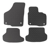 Carsio Rubber Car Mats For VW Golf MK6 Convertible 2008 to 2016 Tailored Fit Floor Mat Set Complete Accessory Black Custom Fitted - All Weather & Heavy Duty, Anti-Slip Backing with Clips